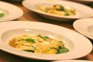 Cauliflower and five cheese ravioli
