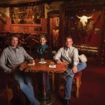 Wyoming Whiskey's founders, from left, David DeFazio, Kate Mead and Brad Mead, enjoying a glass at Jackson's infamous Cowboy Bar. Photo by Tristan Greszko