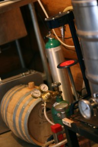 The system Colby Cox bought to make beer is a replica of the one used at Dogfish Head.