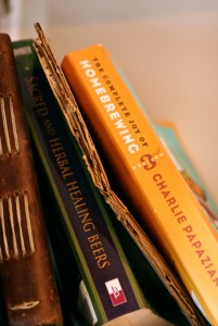 Research materials make this home brewery more like a lab.