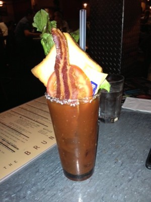 The bacon bloody Mary at Hash House a Go Go was a hit.
