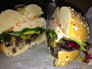 Pearl St bagel sandwich