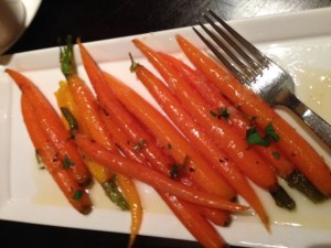 The beer glazed carrots were a perfect side at Edge.
