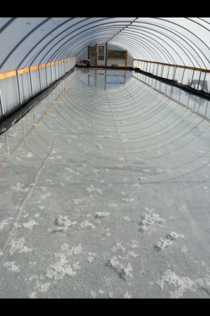 Minerl Water Evaporating in Yellowstone Salt Company's Afton green house