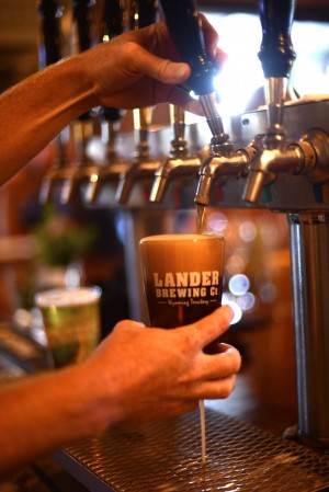 Locally brewed Suds at Lander Brewing Co. 