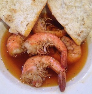 The house specialty: Yucatan Shrimp 