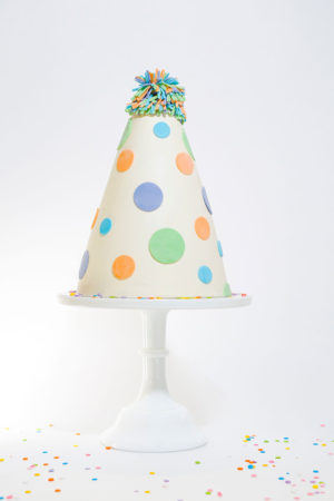 party hat cake