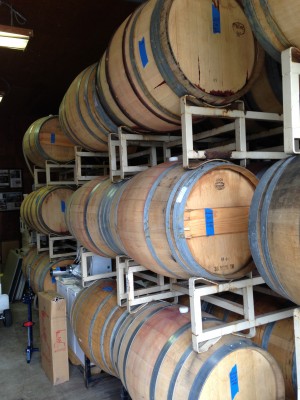 Wine Barrels at JH Winery