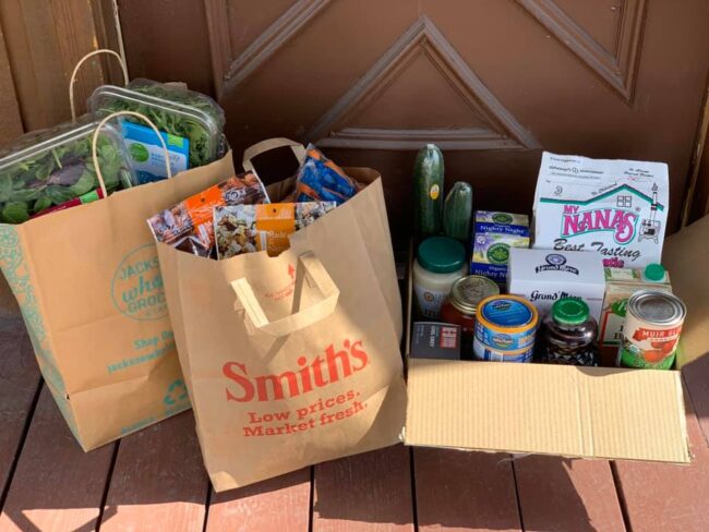 mountains of groceries