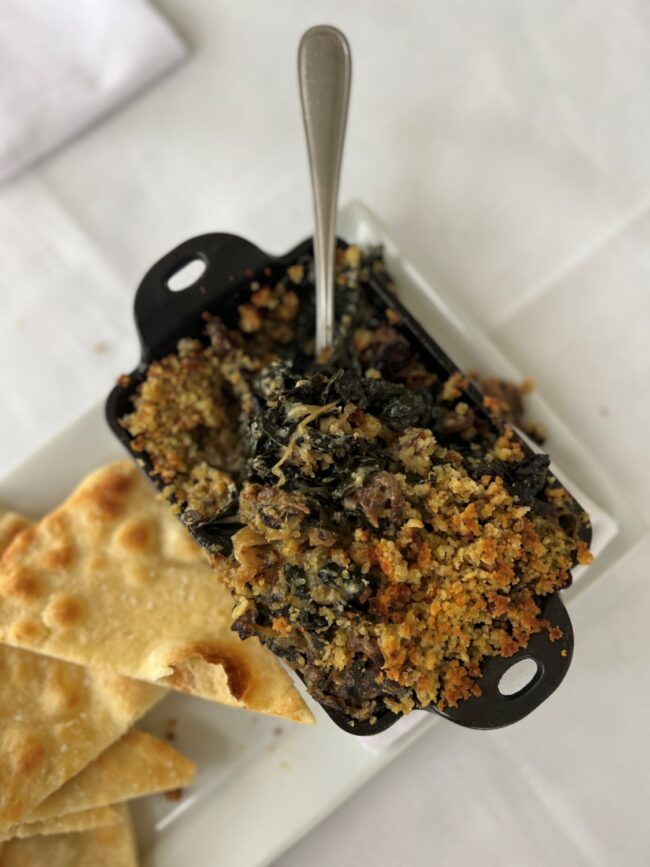 Snake River Grill's Kale and Mushroom Dip