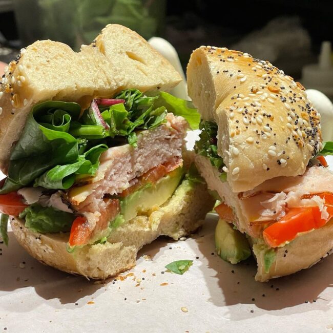 pearl street bagel's turkey sandwich