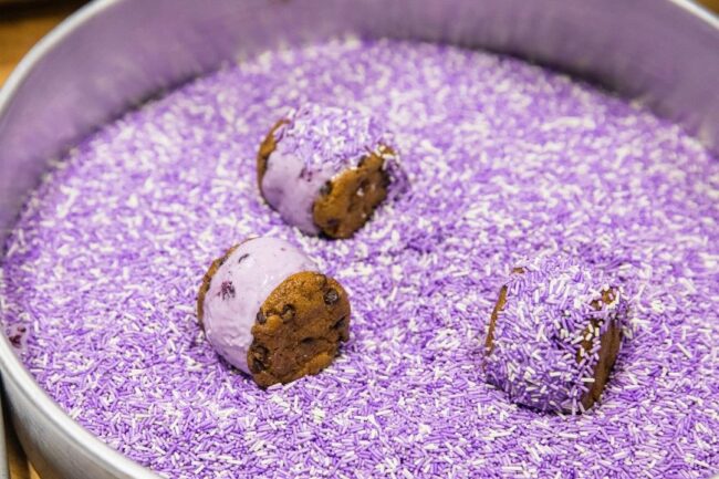 huckleberry ice cream sandwiches cream + sugar