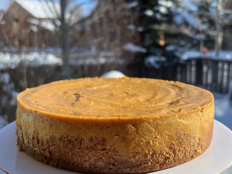 Baked Me Vegan Pumpkin Cheesecake