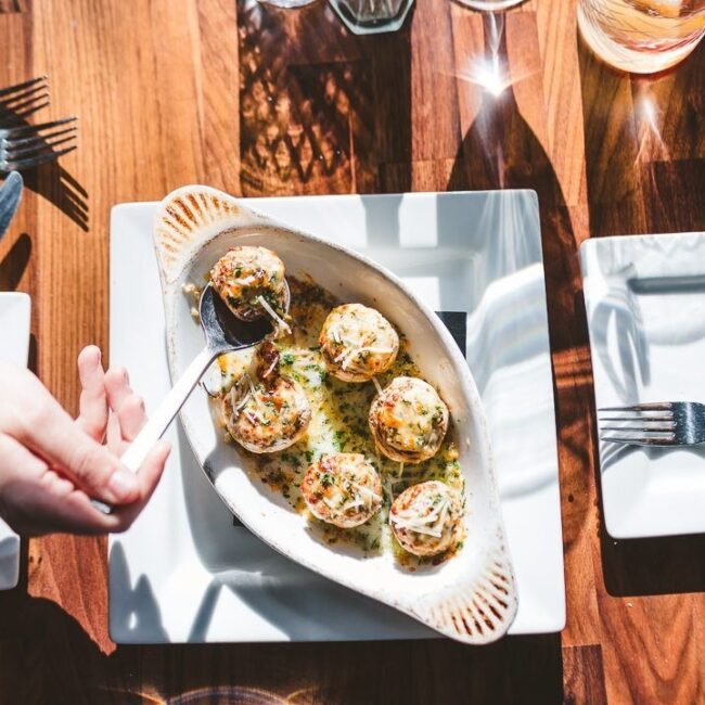 the blue lion stuffed mushrooms