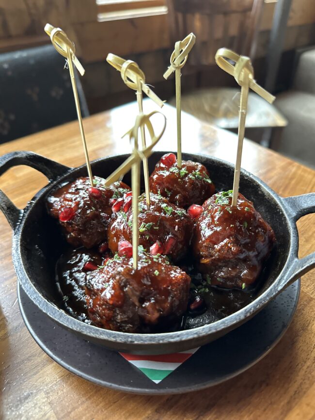 Mangy Moose meatballs