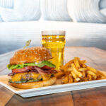 Tram Dock burger and beer