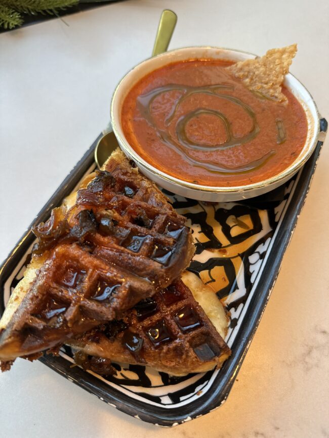 SRRC waffle grilled cheese and soup