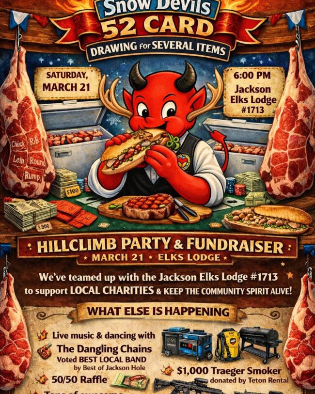 Snow Devils Elks Party Poster